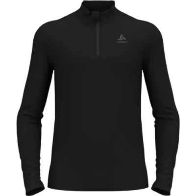 Abbildung von Odlo Herren Funktionsunterwäsche Langarm Shirt mit Reißverschluss MERINO 260, black, S