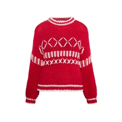 Abbildung von ZITHA Damen Pullover 19029379 ZI01, ROT WEISS, XS/S
