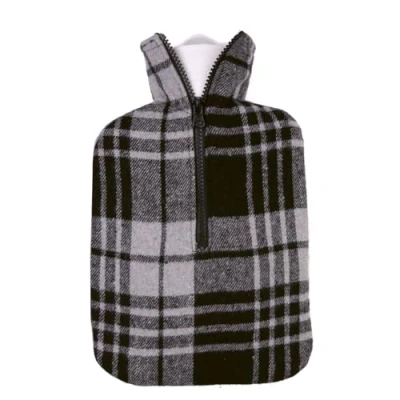 Abbildung von WÄrmflasche Klassik 1.8 L Flanell Schwarz Weiß Kar 1 St