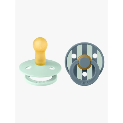 Abbildung von BIBS Colour Studio Schnuller 2er Pack. BPA frei. Kirschform Nippel. Naturkautschuk/Latex. Hergestellt in Dänemark. Größe 2 (6 18 Monate). Block Nordic Mint Petrol