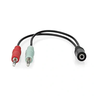 Abbildung von Nedis Stereo Audiokabel 3.5 mm Buchse 2X Stecker Vergoldet 0.12 m Rund Schwarz Box