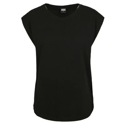 Abbildung von Urban Classics Ladies Basic Shaped TEE Tshirt basic, Damen, Größe: 4XL, Black