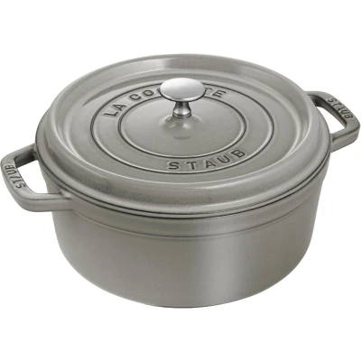 Abbildung von Staub Runder Schmortopf/Bräter 28 cm Graphitgrau