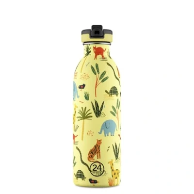 Abbildung von 24BOTTLES Kids Trinkflasche für Kinder mit Strohhalm Grundschule und Kindergarten, 500 ml, Mädchen Jungen, 100 % auslaufsicher, aus Edelstahl, BPA frei, ultraleicht [nicht