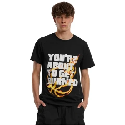 Abbildung von Mister Tee YOU RE About TO GET Burned Tshirt print, Herren, Größe: Large, Black