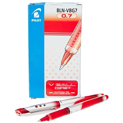 Abbildung von Pilot VBall VB5 Tintenroller mit Griffzone 0,5 mm Schreibspitze 0,25 Strichbreite 12 Stück rot
