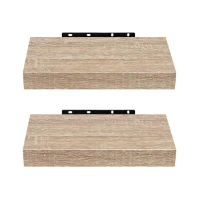 Abbildung von EUGAD Wandregal Wandboard 2er Set Hängeregal Holz Board Modern Eiche Gelb 25x23x3,8cm 0112QJ 2