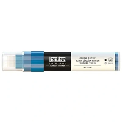 Abbildung von Liquitex 4610470 Professional Paint Acrylfarben Marker, Künstlerpigmente zum Zeichen, Malen auf Papier, Leinwand, Textilien, breite Spitze, Strichstärke 8 15 mm Coelinblau Imit.