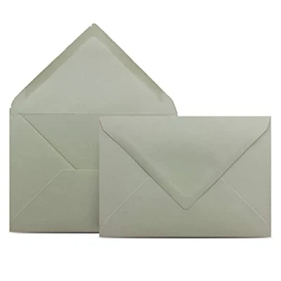 Abbildung von 75 Briefumschläge DIN C6 Schiefergrau Grau 11,4 x 16,2 cm Kuverts mit 80 g/m² Nassklebung spitze Klappe Umschläge ohne Fenster Colours 4 you