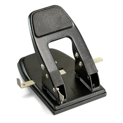 Abbildung von Officemate Heavy Duty 2 Hole Punch, Padded Handle, Black, 50 Sheet Capacity (90082)