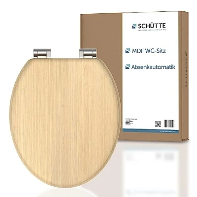 Abbildung von Schütte WC Sitz &quot;NATURAL WOOD&quot;, Toilettendeckel, mit Absenkautomatik