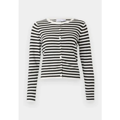 Abbildung von VILA Vidalla O NECK Strickjacke, Damen, Größe: XS, Cloud dancer/black