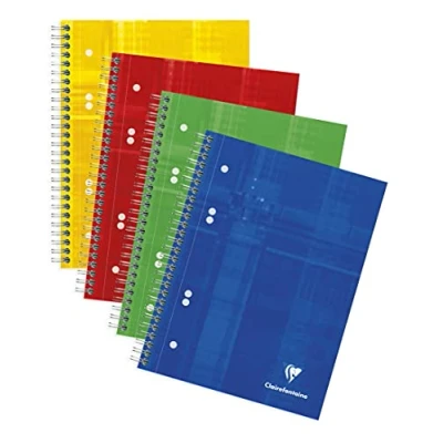 Abbildung von Clairefontaine 8572C Collegeblock / Heft (DIN A5, 14,8 x 21 cm, gelocht, 80 Blatt, kariert, abtrennbar), 1 Stück, farblich sortiert