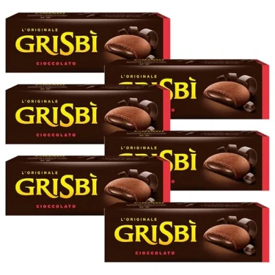 Abbildung von MATILDE VICENZI Grisbi Cioccolato Italienisches Biskuitgebäck mit Schokoladenfüllung 150g x 6 Pakete