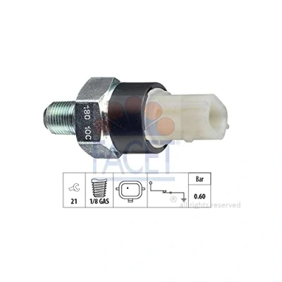Abbildung von FACET 7.0180 Öldruckschalter 1/8 GAS 1 Made in Italy OE Equivalent RENAULT: CLIO 3, Twingo 3 Schrägheck, GRAND SCENIC MERCEDES BENZ: CLA Coupe