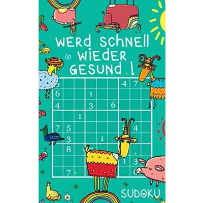 Abbildung von Werd schnell wieder gesund ! Sudoku: Genesungsgeschenk für Jung und Alt Rätselbuch zum Zeitvertreib Kleines Gute Besserung Geschenk zur Aufmunterung