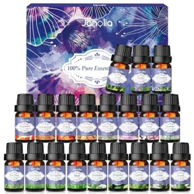 Abbildung von Janolia Ätherisches Öle Set 20 Duftöl Reines Aroma Natürliche für Diffuser Entspannung Perfektes Essential Oil Geschenk Familie Freunde