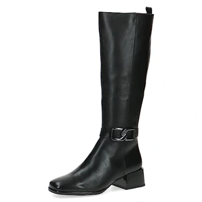 Abbildung von CAPRICE Damen Hohe Stiefel mit Absatz aus Leder Blockabsatz Weite G, Schwarz (Black Nappa), 36 EU