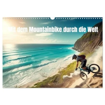 Abbildung von Mit dem Mountainbike durch die Welt (Wandkalender 2025 DIN A3 quer), CALVENDO Monatskalender
