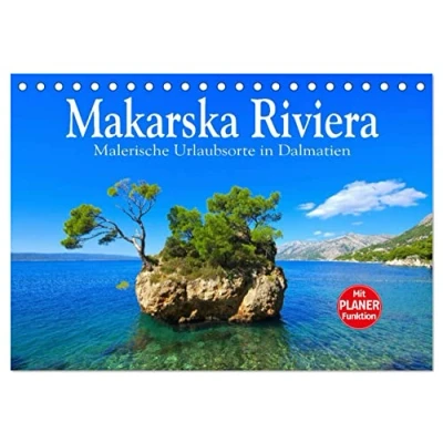 Abbildung von Makarska Riviera Malerische Urlaubsorte in Dalmatien (Tischkalender 2025 DIN A5 quer), CALVENDO Monatskalender