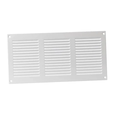 Abbildung von 300x150mm Lüftungsgitter Weiß Abluftgitter mit Insektenschutz Abluft Zuluft Metall Gitter