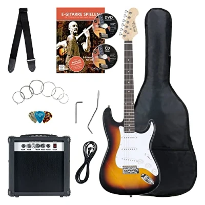 Abbildung von Rocktile E Gitarre Banger&#039;s Pack elektrische Komplettset, Set, inkl. Verstärker, Tasche, Kabel, Gurt, Schule, Schule