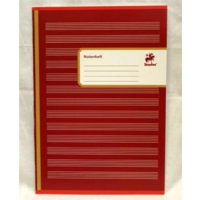 Abbildung von 25 x Staufen Notenheft Premium A5 quer 8 Blatt Lineatur 6