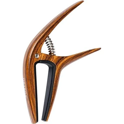Abbildung von ORTEGA Twincapo 2 in1 für flache und gerundete Griffbretter Walnut Design (TWCAPO WND)