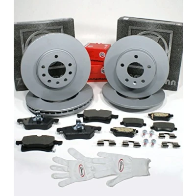 Abbildung von Autoparts Online Set 60012107 Zimmermann Bremsscheiben Coat Z/Bremsen 5 Loch + Bremsbeläge für vorne hinten