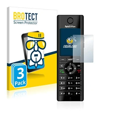 Abbildung von BROTECT Schutzglas für AVM Fritz!Fon C5 (3 Stück) Schutzfolie Panzer Folie Glas [Extrem Kratzfest 9H, Anti Fingerprint, Ultra Transparent]