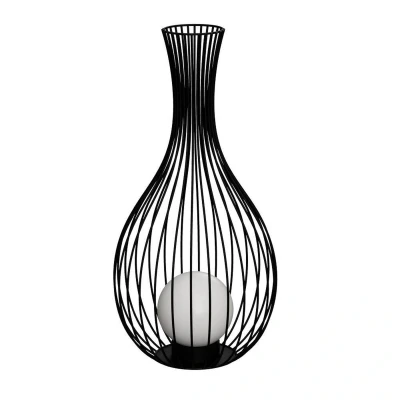 Abbildung von Eglo 900122 Stehleuchte FOSSOMBRONE schwarz E27 1X10W H:68.5cm Ø:32cm mit Kabel+Stecker IP65