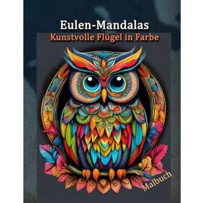 Abbildung von Eulen Mandalas: kunstvolle Flügel in Farbe Malbuch für Erwachsene und Jugendliche 50 Motive Stressabbau: Mandala zum ... Geburtstag Ausmalbuch Jung Alt