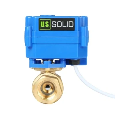 Abbildung von U.S. Solid 1/2&quot; Messing Motorkugelhahn 2 Wege Elektrische Zonenventil, 9 24V AC/DC, Drähte, Automatische Rückkehr NC
