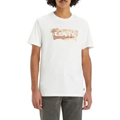 Abbildung von Levi&#039;s Graphic Crewneck TEE Tshirt print, Herren, Größe: XL, white