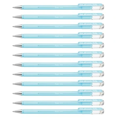 Abbildung von Hybrid Milky K108 PS Gel Tintenroller, pastell blau, Strahlend auf Hellen und farbigen Papieren, Strichstärke 0, 4 mm, 12 Stück