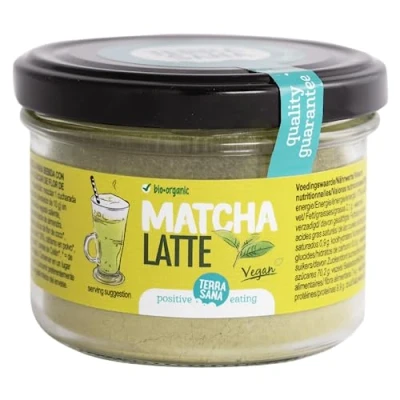 Abbildung von TerraSana Bio Matcha Latte Pulver: Gebrauchsfertige Mischung für eine herrlich schmeckende (1 x 120g Glas) Einfach zubereitet, vegan, glutenfrei und köstlich