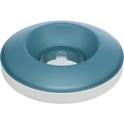 Abbildung von Trixie Schaukelnapf Slow Feeding, Kunststoff/TPR, 0,5l/ø23cm, grau/blau
