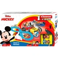 Abbildung von Carrera® Autorennbahn FIRST Rennbahn Mickey&#039;s Fun Race Komplettset ab 3 Jahren (Streckenlänge 2.4 m), (Set), inkl. 2 Spielzeugautos