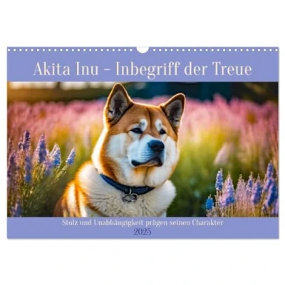 Abbildung von Akita Inu Inbegriff der Treue (Wandkalender 2025 DIN A3 quer), CALVENDO Monatskalender