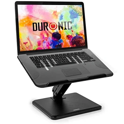Abbildung von Duronic DML125 Laptopständer Höhenverstellbare Laptoperhöhung für Notebooks bis 13 Zoll Lapdesk und Knietablett als Schreibtischaufsatz Stabile Unterlage mit Antirutschpads 45 Neigung