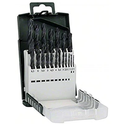 Abbildung von Bosch 19tlg. Metallbohrer Set HSS R rollgewalzt (Eisenhaltige Metalle, Kunststoff, Ø 1 10 mm, Grip Box, Zubehör für Bohrmaschine)