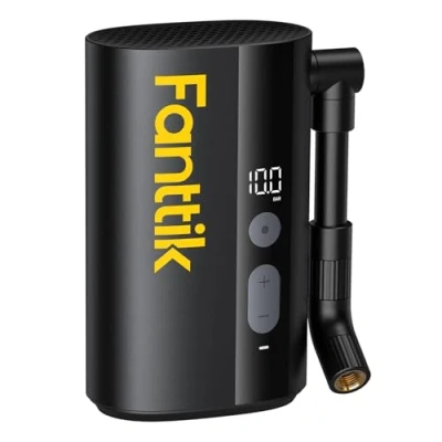 Abbildung von Fanttik X9 Ace Mini Fahrradpumpe, Akku Kompressor, 32s Schnellaufblasbare Elektrische 150 PSI Luftpumpe mit Presta und Schrader Ventil, für Rennrad, Mountainbike, E Bike, Stadtrad