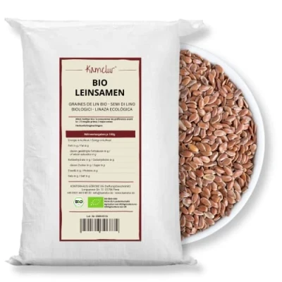 Abbildung von Kamelur Bio Leinsamen Ganz (25kg) Braun ohne Zusätze