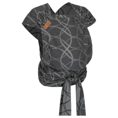 Abbildung von Hoppediz Hop Tye Advanced 4 in 1 Babytrage für Neugeborene ab Geburt Halfbuckle Tragehilfe mit Tuchträgern mitwachsend bis 20 kg Design Verona
