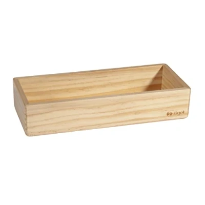 Abbildung von SIGEL BA400 magnetische Stifteschale, beige, 17,5 x 4 cm, Massivholz Pinie, für Whiteboards und Glasmagnettafeln