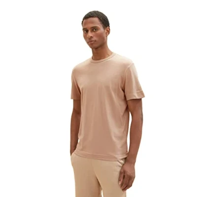Abbildung von TOM TAILOR Herren Basic T Shirt aus Baumwolle