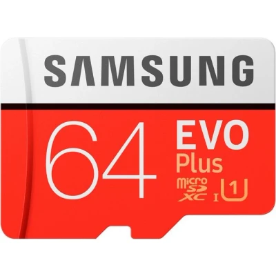 Abbildung von Samsung Evo Plus 64GB Speicherkarte (64 GB, UHS I Class 10, 100 MB/s Lesegeschwindigkeit)