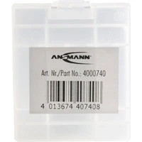 Abbildung von ANSMANN AG Batteriebox für AAA Micro &amp; AA Mignon Akkus Batterien 4 Accus Akku
