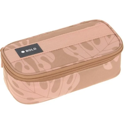 Abbildung von LÄSSIG Schreibgeräteetui Spacy Bold, leaves caramel, aus recyceltem Material
