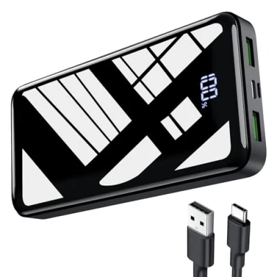 Abbildung von Power Bank 27000mAh, 22,5W PD20W USB C Powerbank Externer Handyakkus mit LED Anzeige, Tragbares Ladegerät Kompatibel iPhone 16 15 14 13 12 Pro